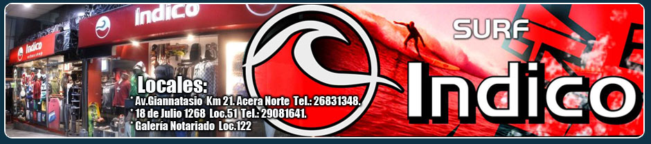 Indico Surf Shop en Guia de Surf Uruguay